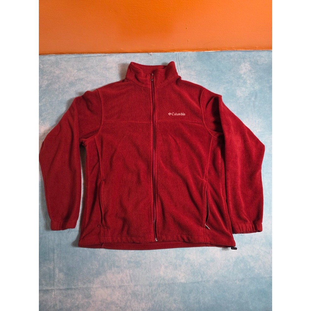 Men's Columbia Steens Mountain Fleece Jacket – Red Brick Full Zip, Size Large